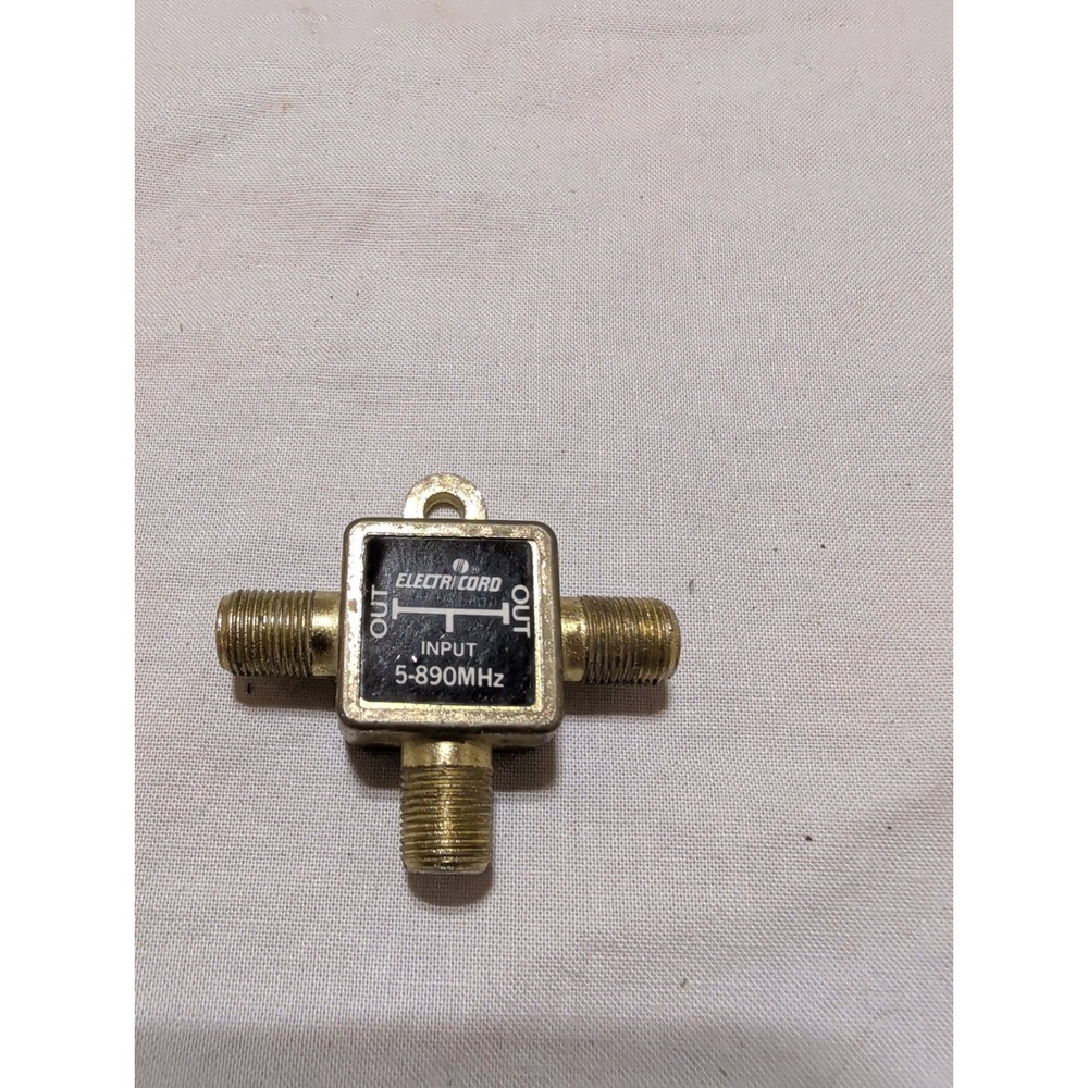 Electricord 2-Way Coax Cable Splitter 5-890 MHz CATV TV Antenna 428-010416